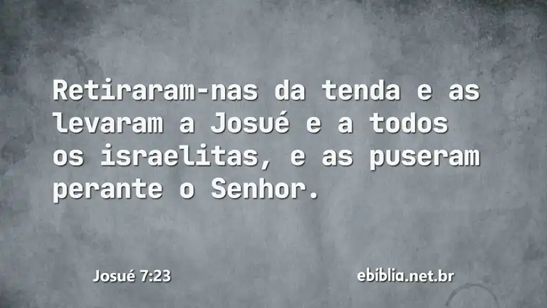 Josué 7:23