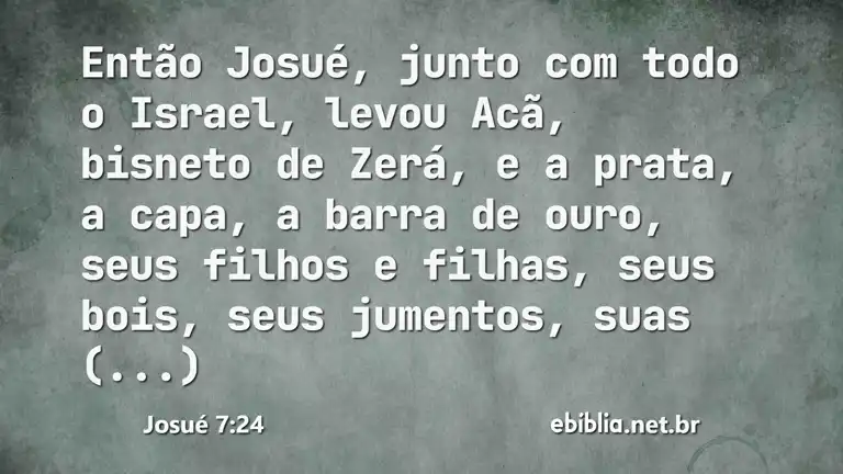 Josué 7:24