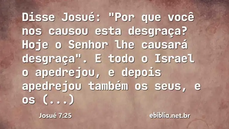 Josué 7:25