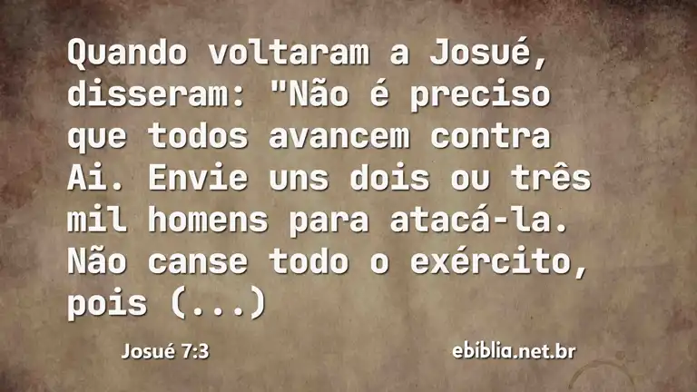 Josué 7:3