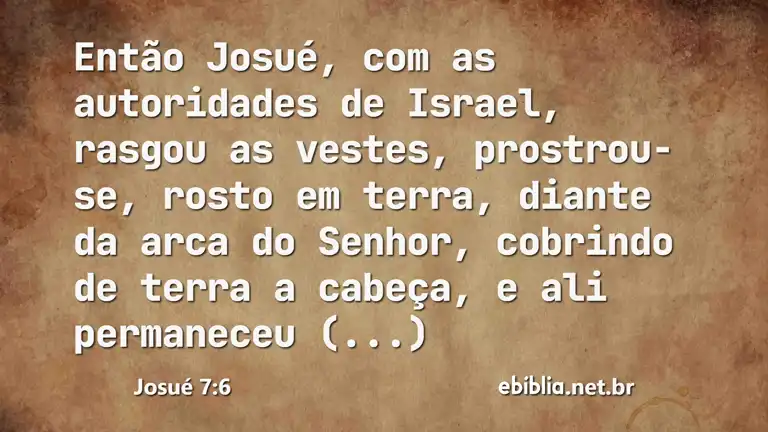 Josué 7:6