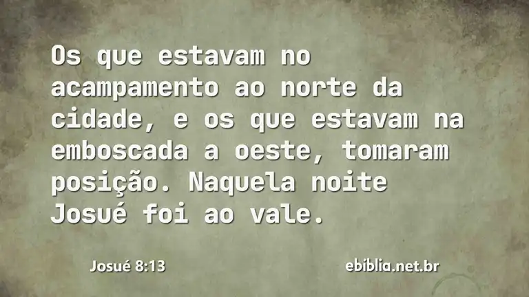 Josué 8:13