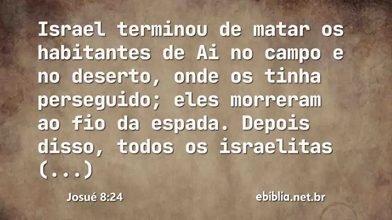 Josué 8:24