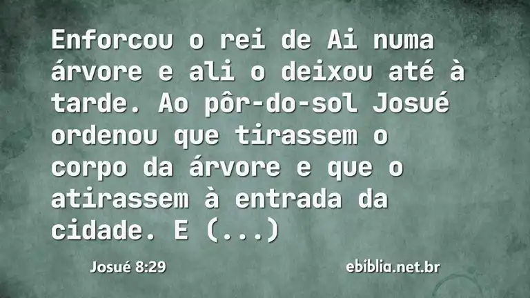 Josué 8:29