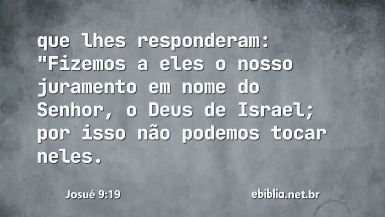 Josué 9:19