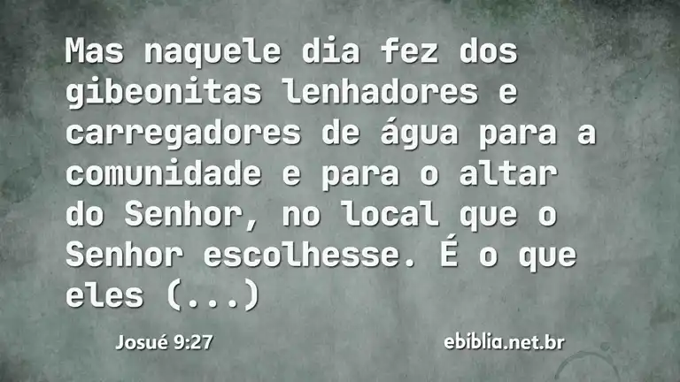 Josué 9:27