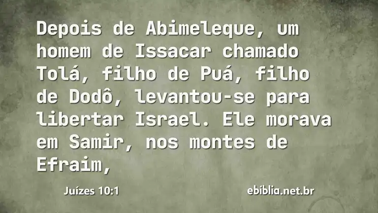 Juízes 10:1