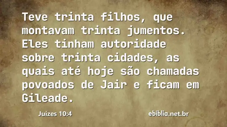 Juízes 10:4