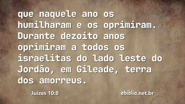 Juízes 10:8