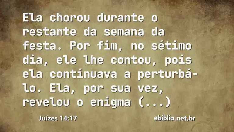 Juízes 14:17