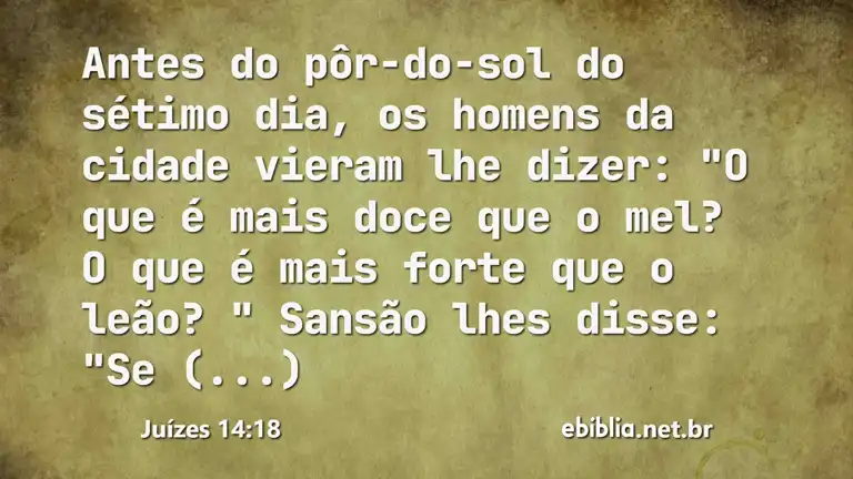 Juízes 14:18