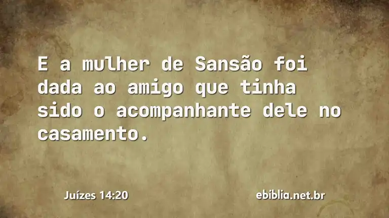 Juízes 14:20