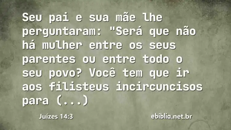 Juízes 14:3