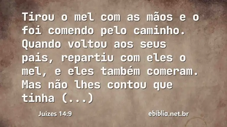 Juízes 14:9