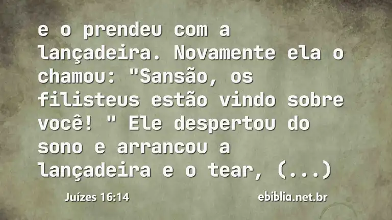 Juízes 16:14