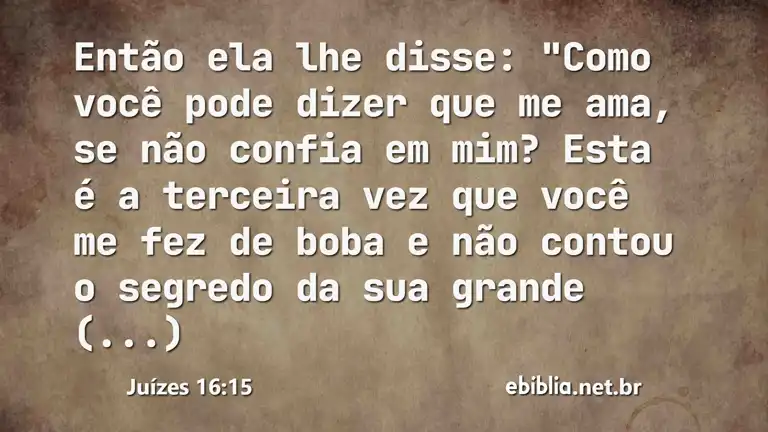 Juízes 16:15