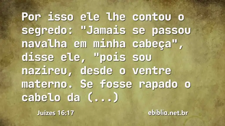 Juízes 16:17