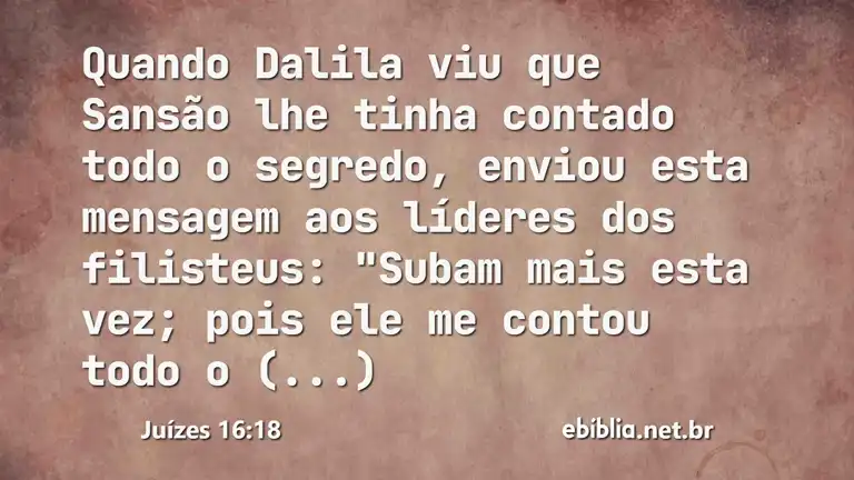 Juízes 16:18