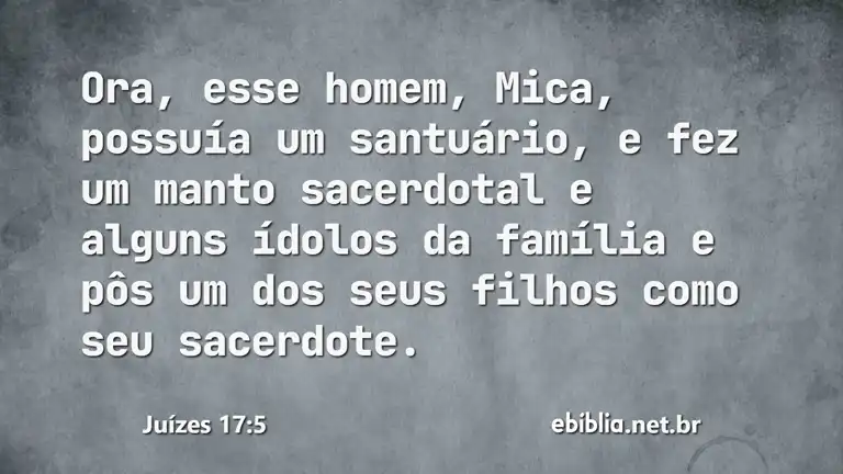 Juízes 17:5