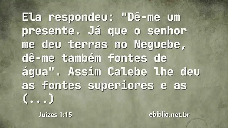 Juízes 1:15