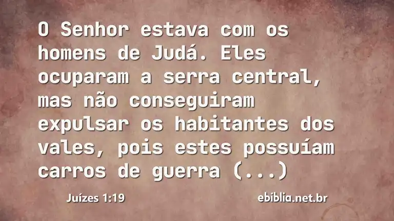 Juízes 1:19