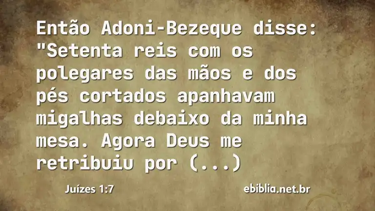 Juízes 1:7