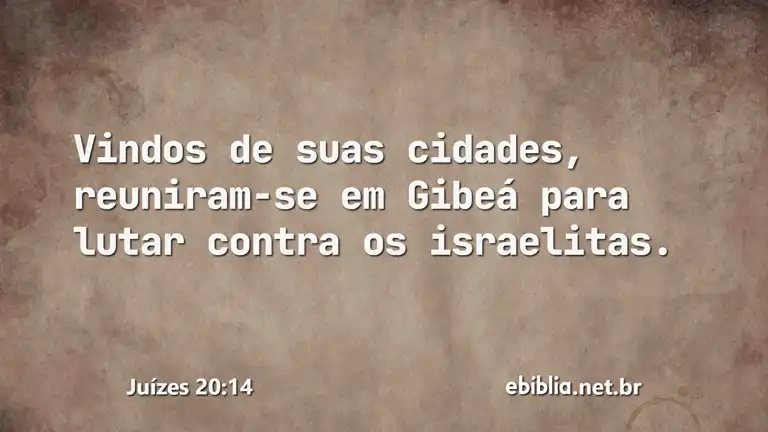 Juízes 20:14