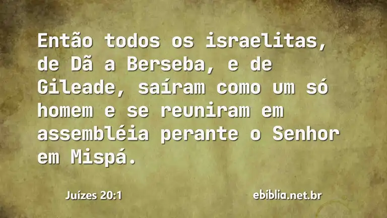 Juízes 20:1