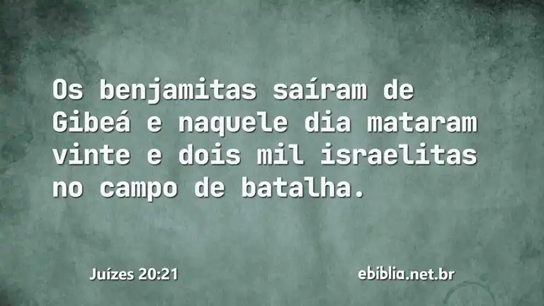 Juízes 20:21