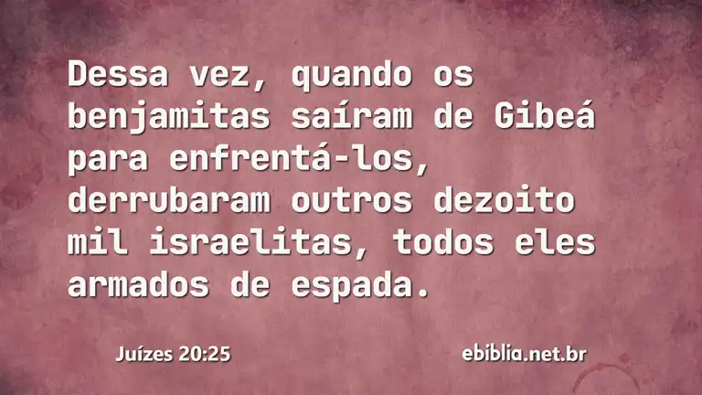 Juízes 20:25