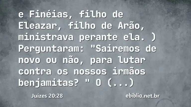 Juízes 20:28