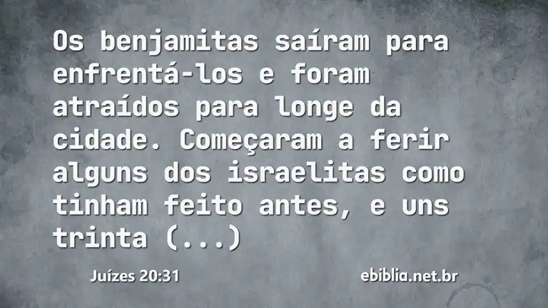 Juízes 20:31