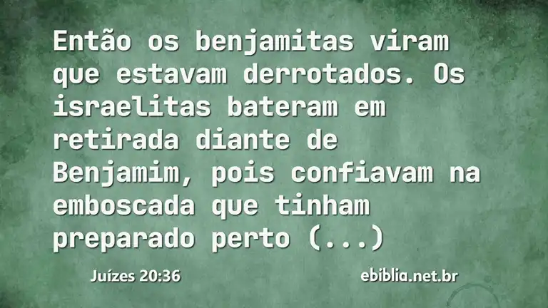 Juízes 20:36