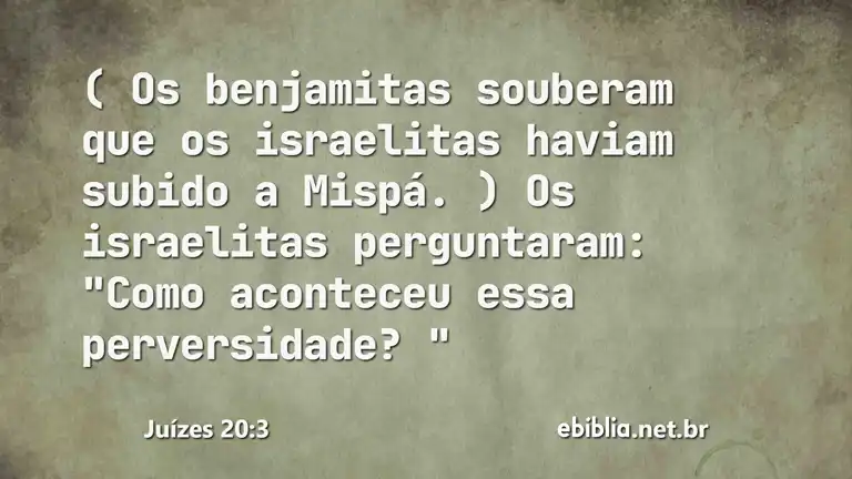 Juízes 20:3