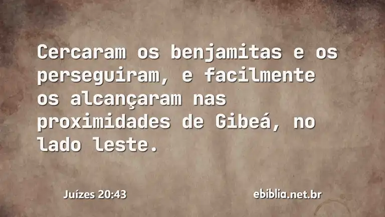 Juízes 20:43