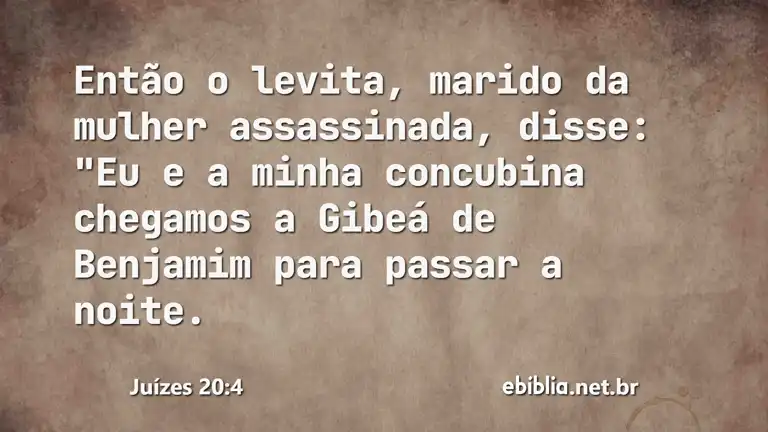 Juízes 20:4