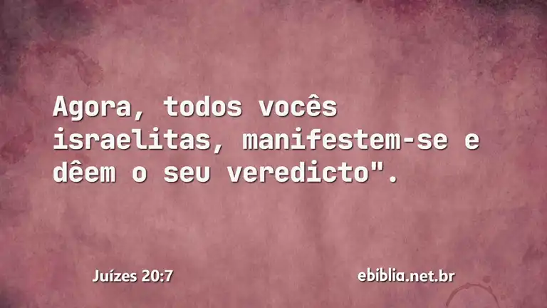 Juízes 20:7