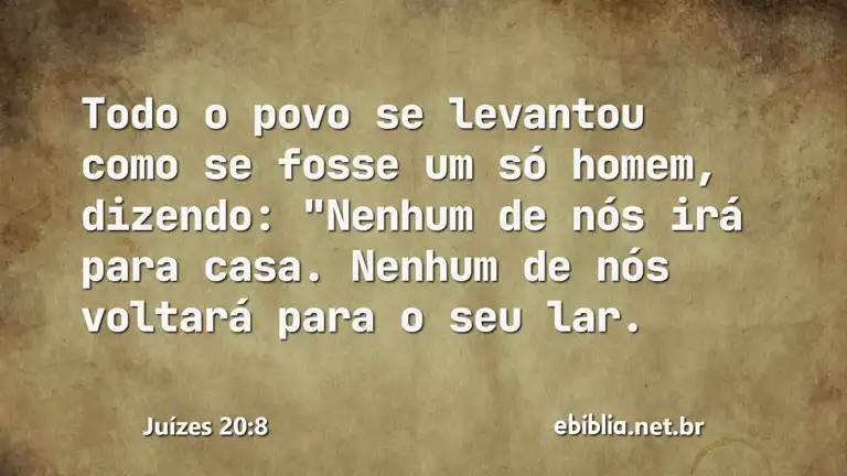 Juízes 20:8