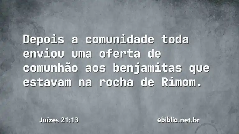 Juízes 21:13