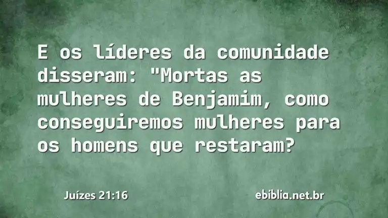 Juízes 21:16