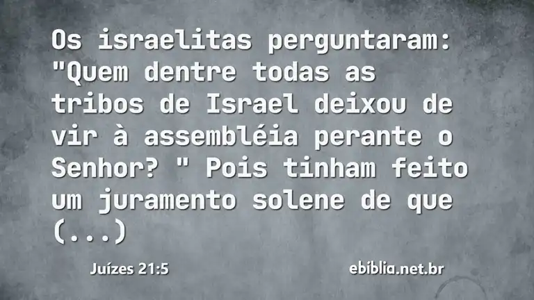 Juízes 21:5