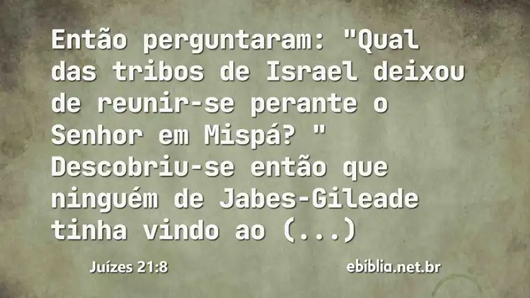 Juízes 21:8