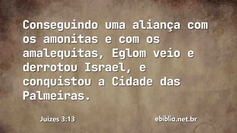 Juízes 3:13