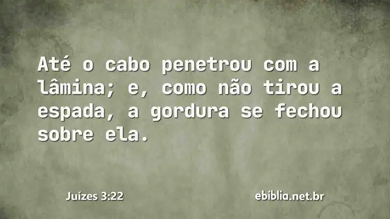 Juízes 3:22