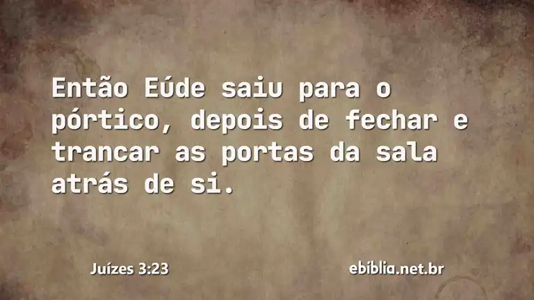 Juízes 3:23