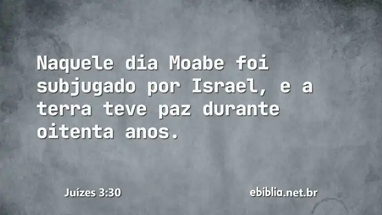 Juízes 3:30