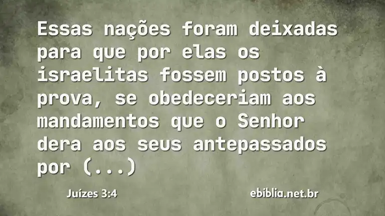 Juízes 3:4