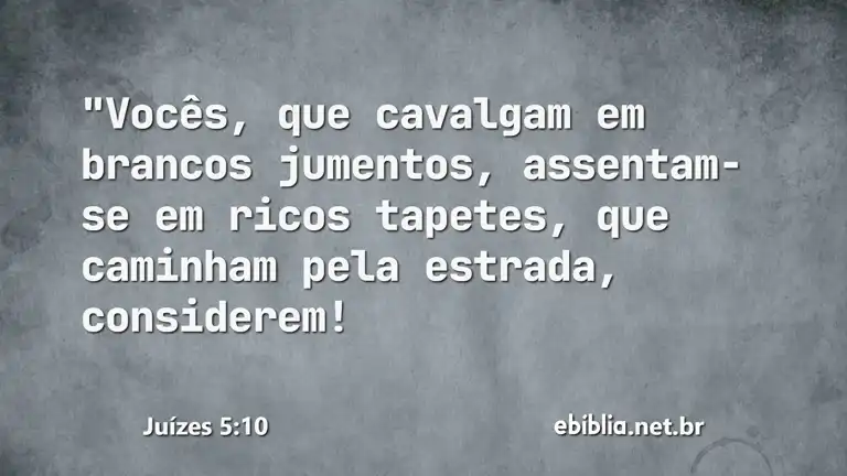 Juízes 5:10