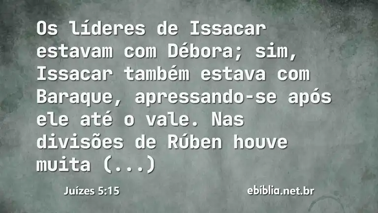 Juízes 5:15