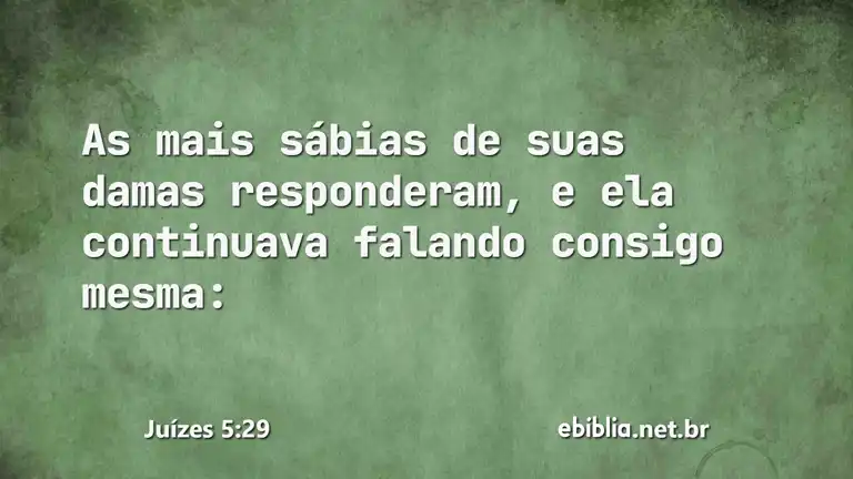 Juízes 5:29